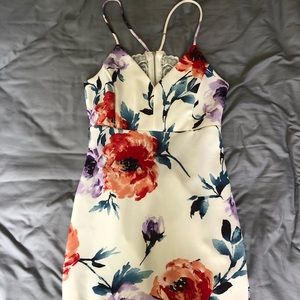 Forever 21 White Floral Cocktail Dress